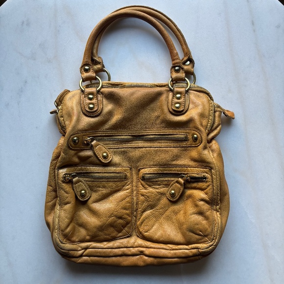 Linea Pelle Dylan Bag  Tan/Yellow - Picture 1 of 13